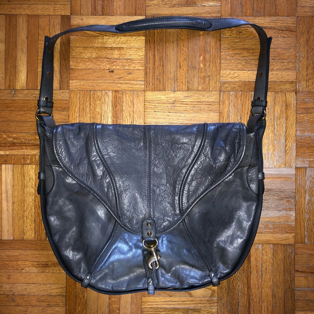 steven alan Gray Leather Shoulder Bag